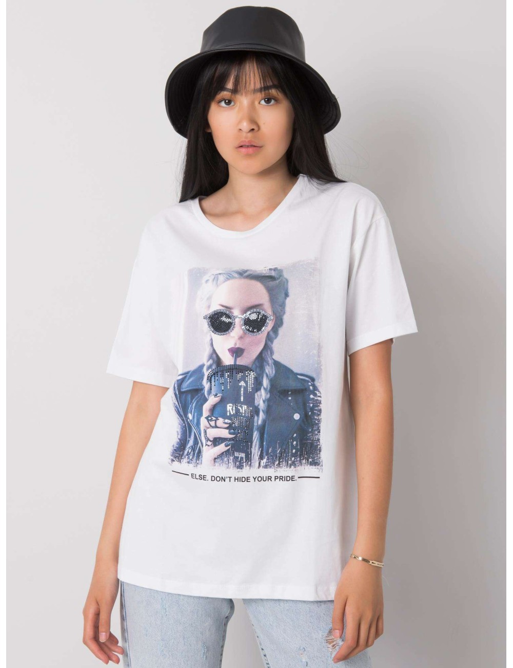 T-shirt damski bawełniany