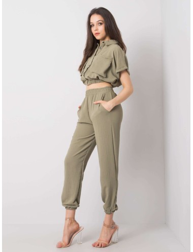 RUE PARIS Khaki komplet casualowy