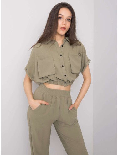 RUE PARIS Khaki komplet casualowy