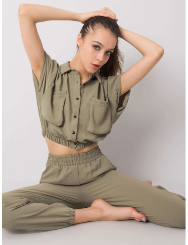RUE PARIS Khaki komplet casualowy