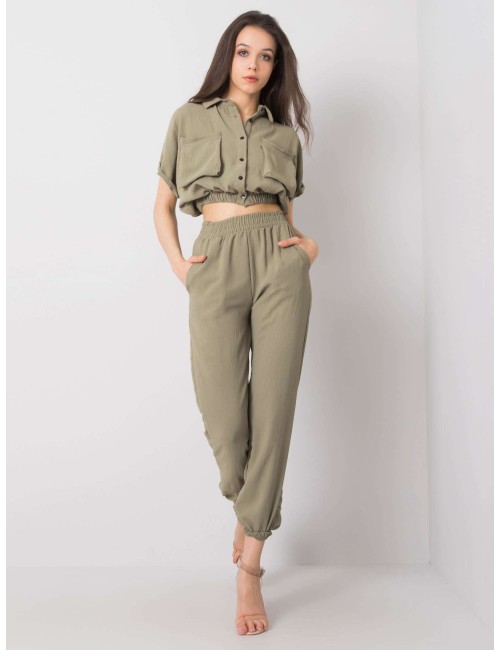 RUE PARIS Khaki komplet casualowy