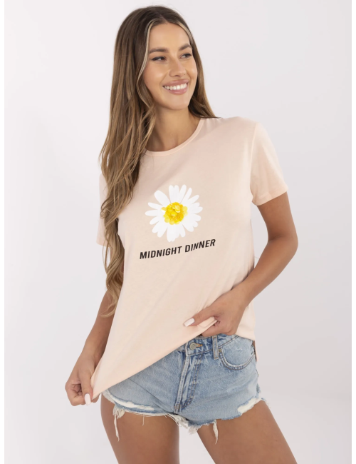 T-shirt damski z bawełny