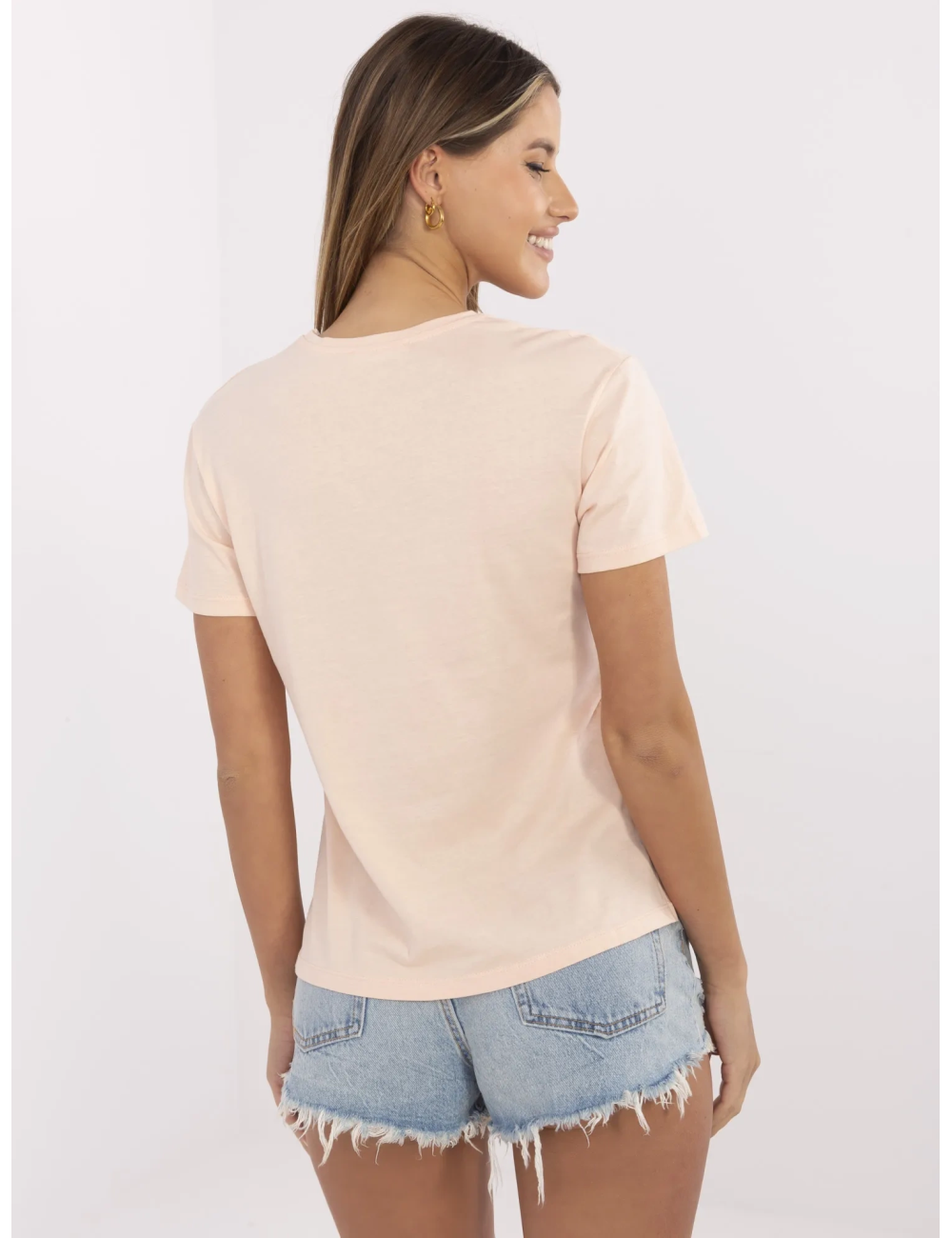 T-shirt damski z bawełny