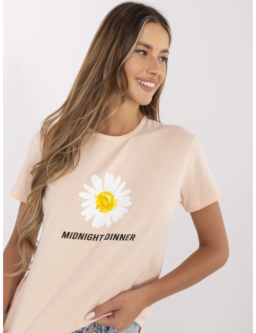 T-shirt damski z bawełny
