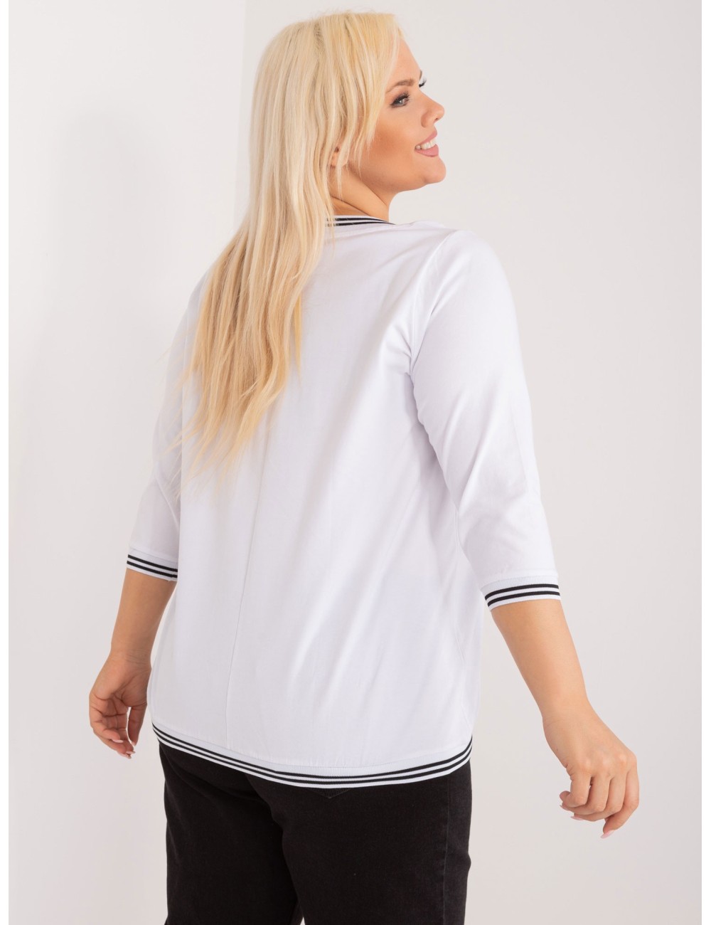 Bluzka plus size ze ściągaczami