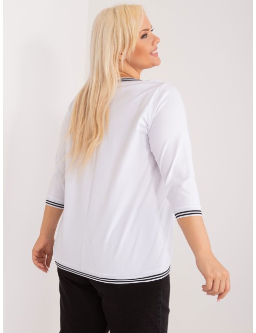 Bluzka plus size ze ściągaczami