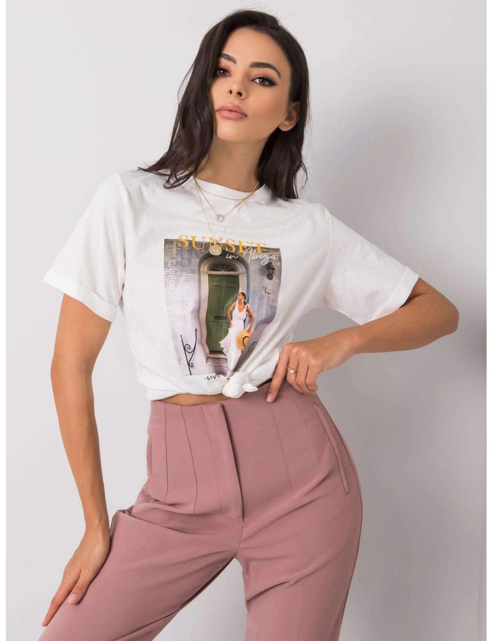 T-shirt z kolorowym printem