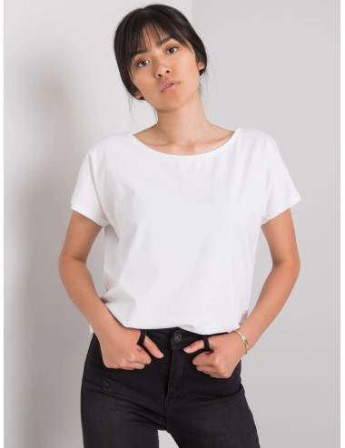 Jednokolorowy t-shirt damski