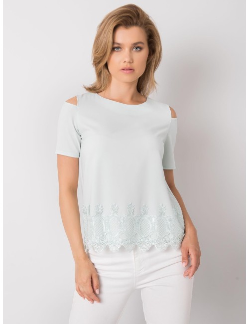 Miętowa bluzka elegancka