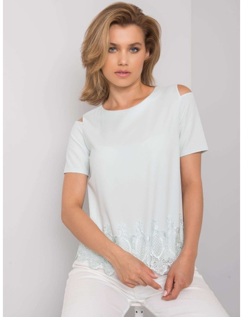 Miętowa bluzka elegancka