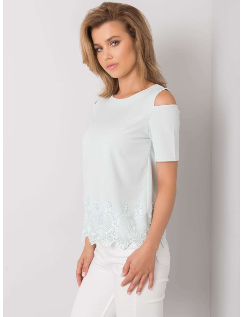 Miętowa bluzka elegancka