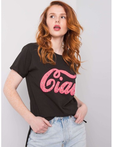 Damski t-shirt z aplikacją