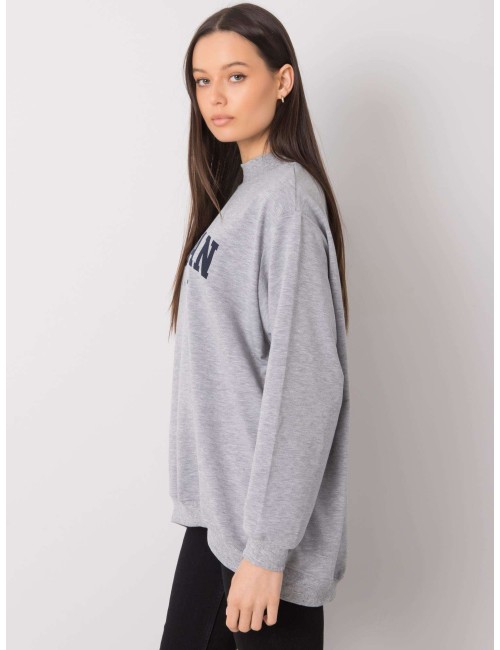 RUE PARIS Szara bawełniana bluza damska