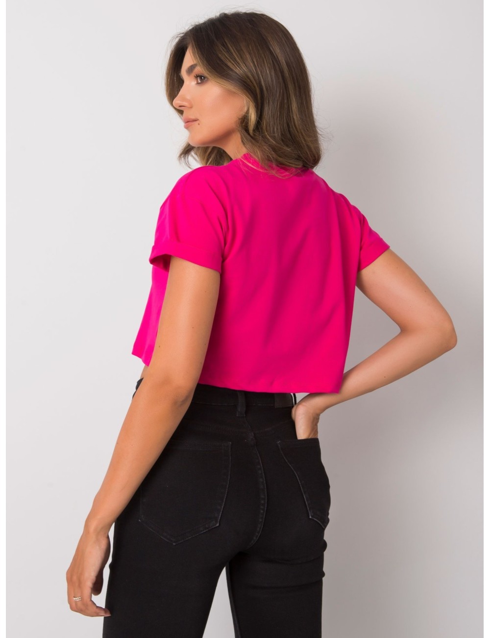 Krótki t-shirt bawełniany