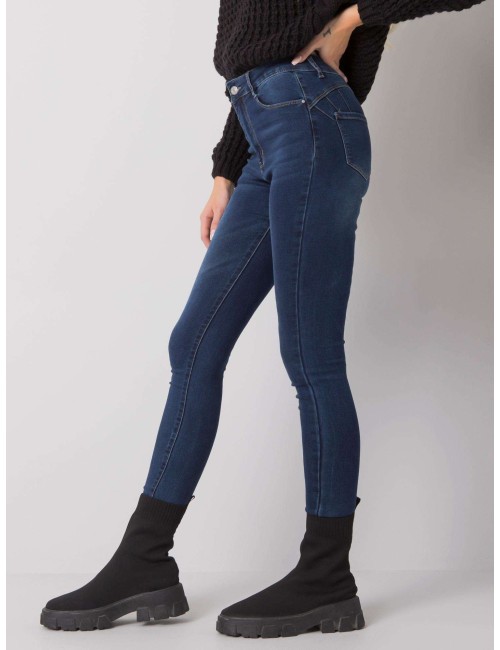 Jeansowe rurki high waist