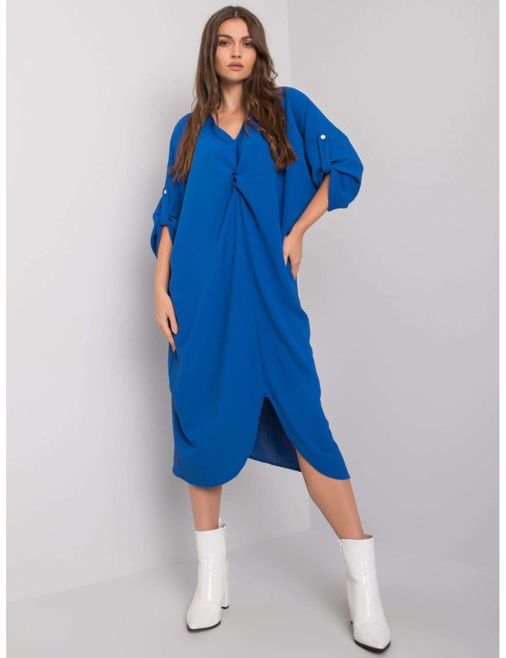 Brudnoróżowa sukienka oversize