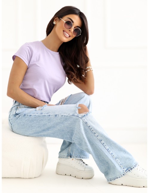 Lawendowy t-shirt Peachy