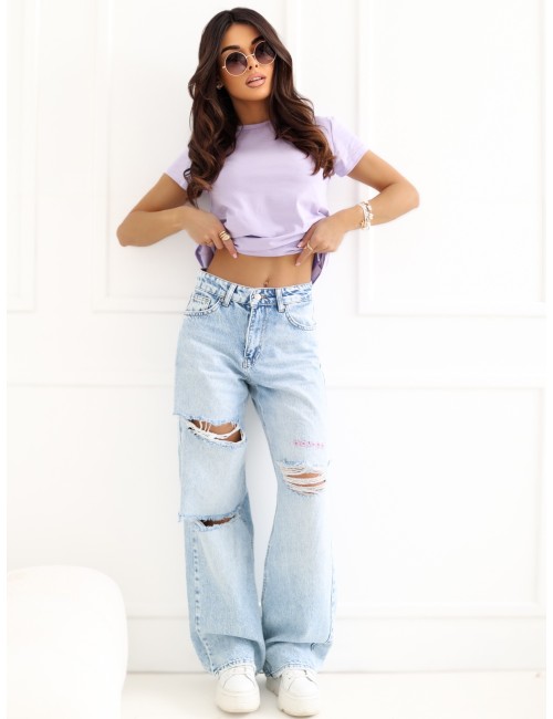 Lawendowy t-shirt Peachy