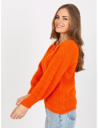 Fluffy sweter klasyczny z wełną OCH BELLA