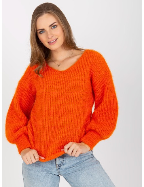 Fluffy sweter klasyczny z wełną OCH BELLA