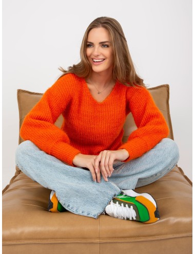Fluffy sweter klasyczny z wełną OCH BELLA