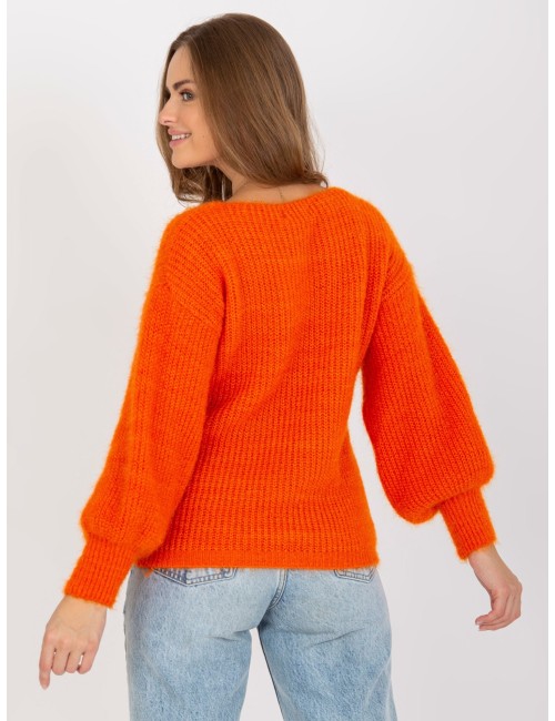 Fluffy sweter klasyczny z wełną OCH BELLA