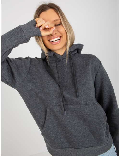 Dresowa bluza basic z kapturem RUE PARIS