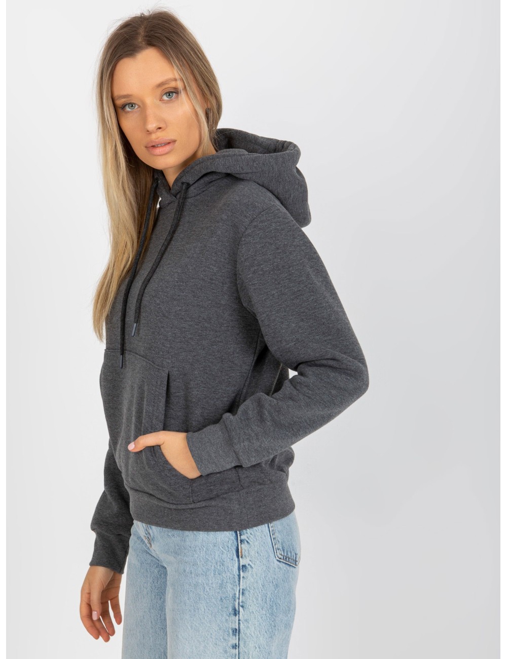 Dresowa bluza basic z kapturem RUE PARIS