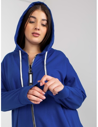 Rozpinana bluza plua size z kapturem