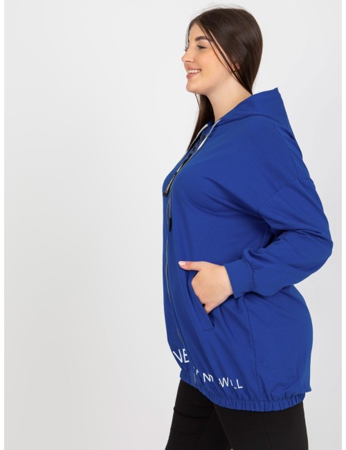 Rozpinana bluza plua size z kapturem