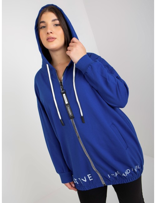 Rozpinana bluza plua size z kapturem