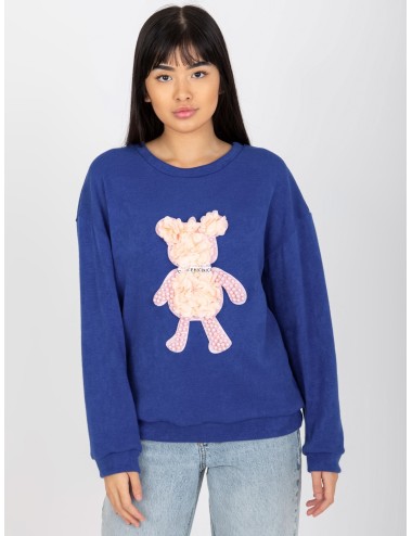Damski sweter klasyczny z aplikacją 3D