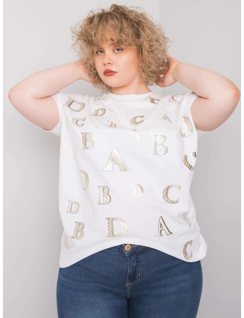 Bluzka plus size z printami