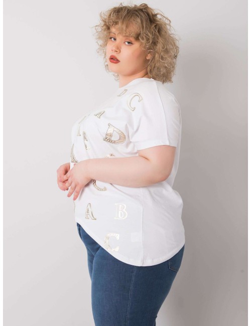 Bluzka plus size z printami