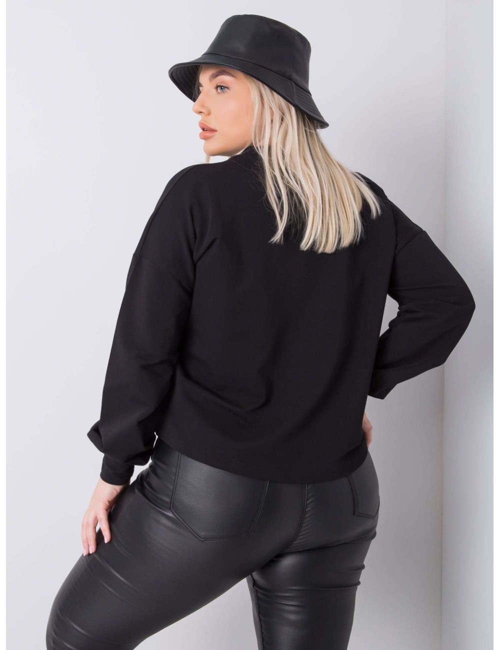 Gładka bluza plus size