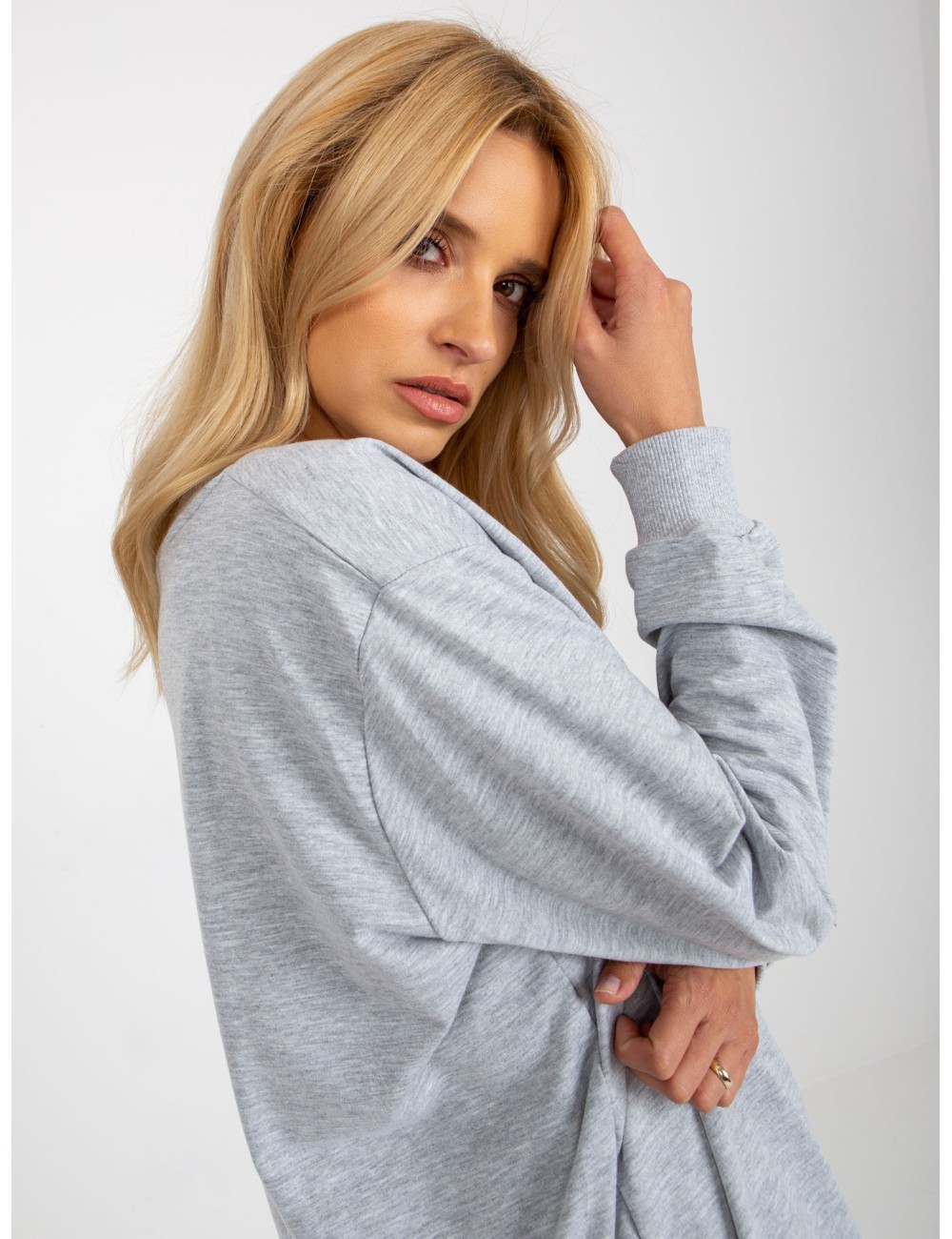 Gładka bluza bez kaptura oversize