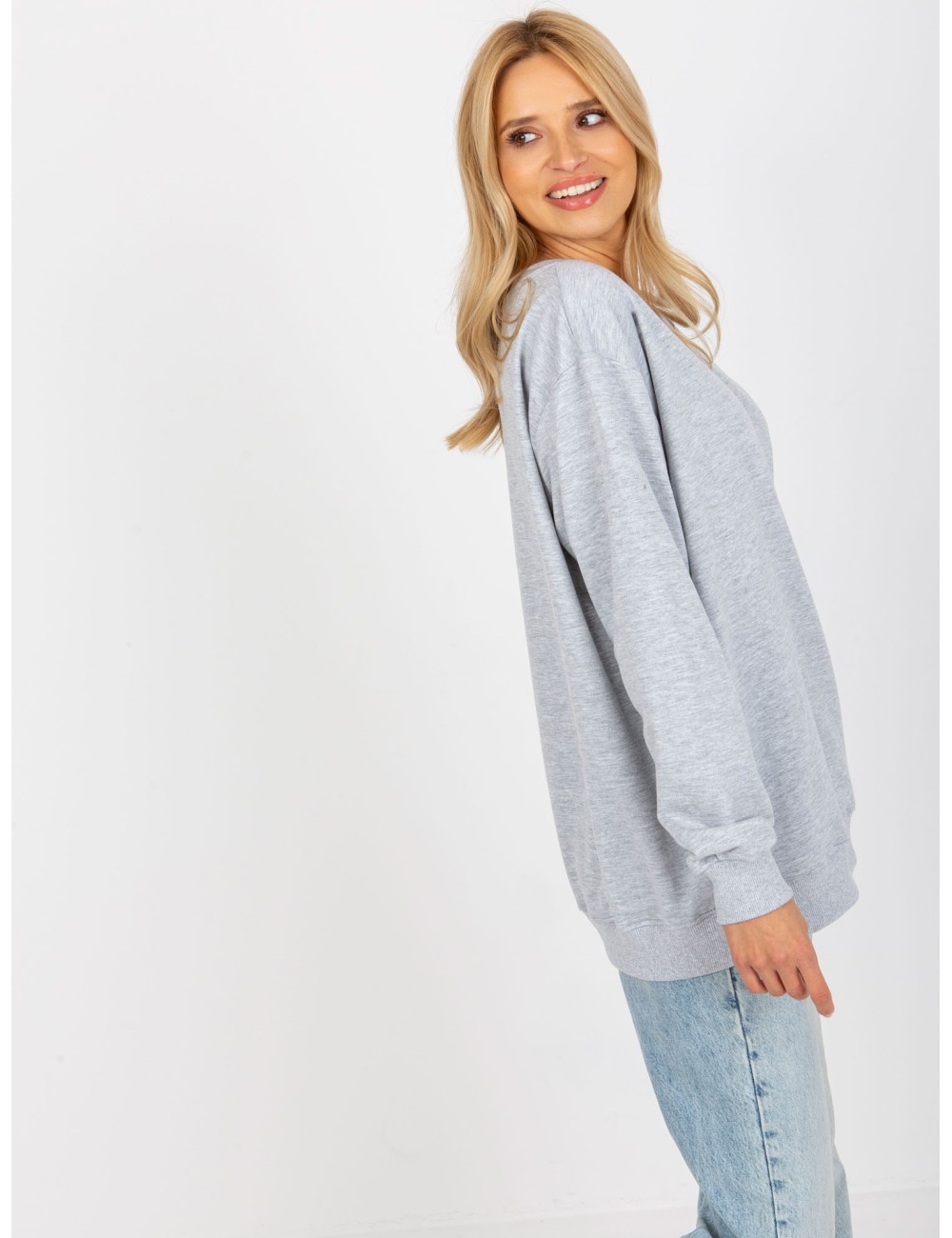 Gładka bluza bez kaptura oversize
