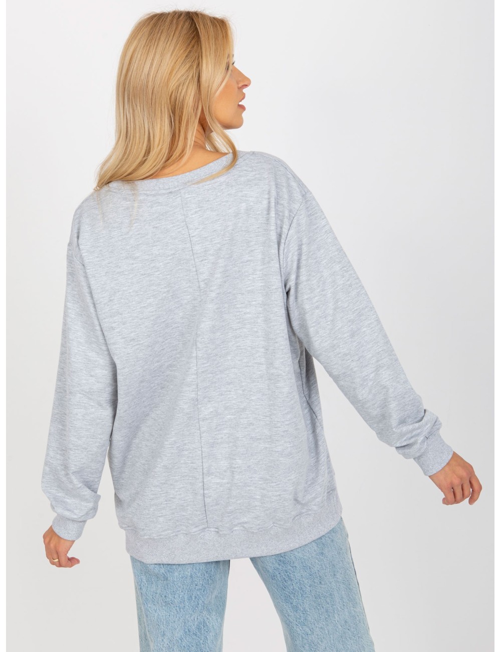 Gładka bluza bez kaptura oversize