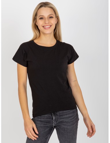 Melanżowy klasyczny t-shirt basic z bawełny