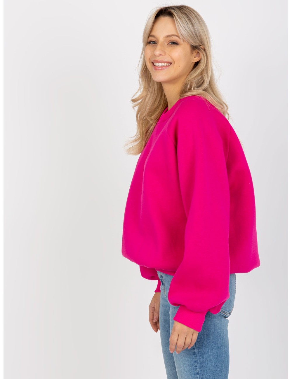 Dresowa bluza basic z okrągłym dekoltem