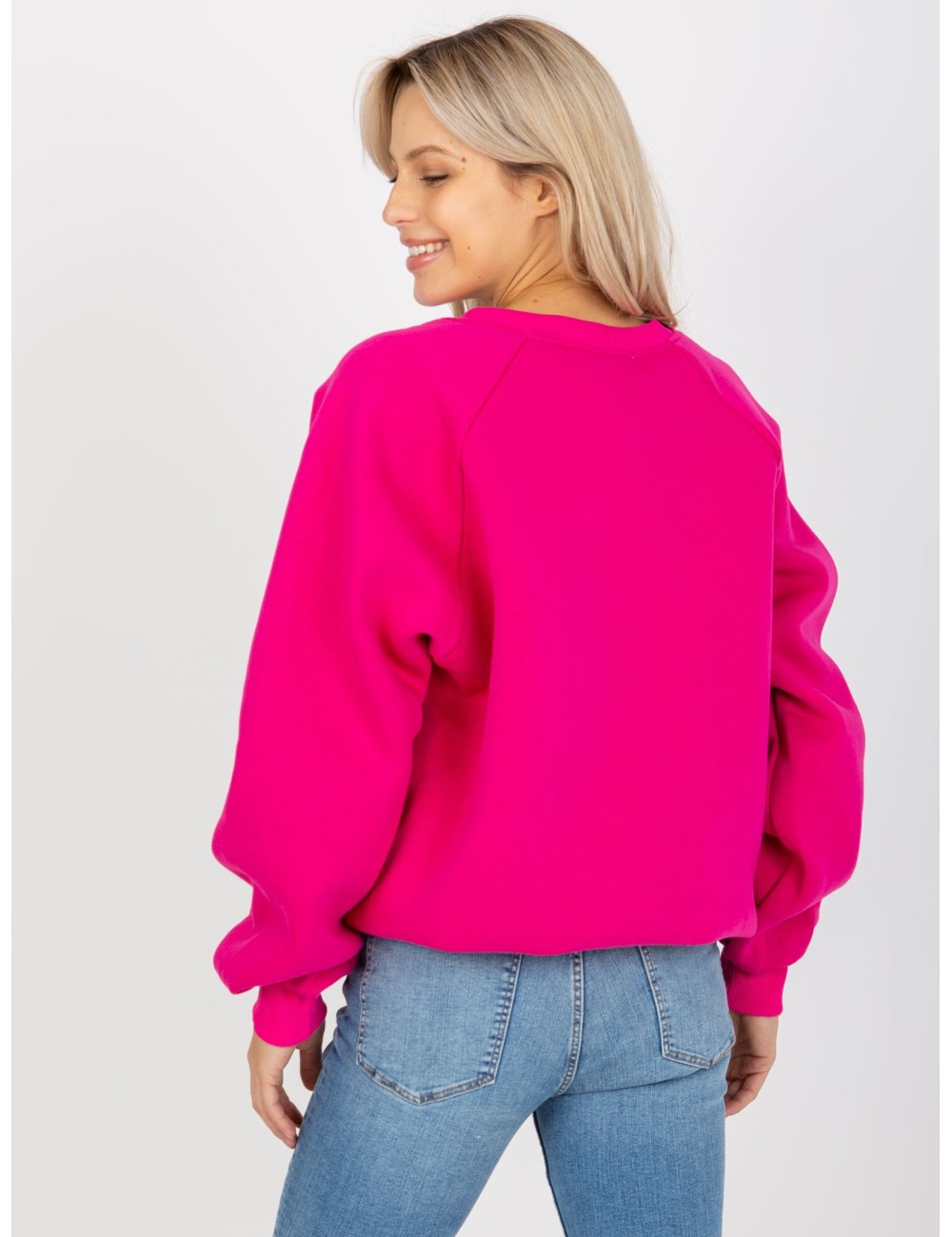 Dresowa bluza basic z okrągłym dekoltem