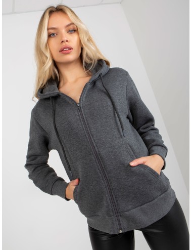 Rozpinana bluza basic z kapturem RUE PARIS