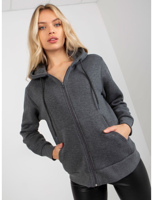 Rozpinana bluza basic z kapturem RUE PARIS