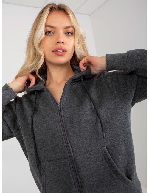 Rozpinana bluza basic z kapturem RUE PARIS