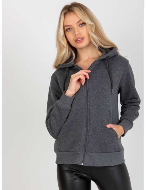 Rozpinana bluza basic z kapturem RUE PARIS