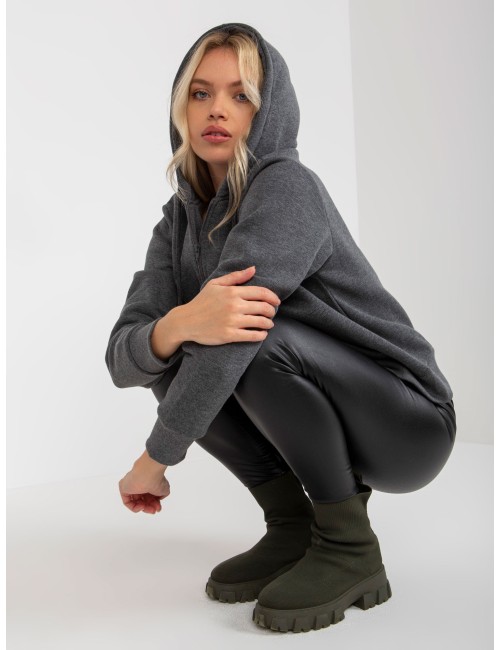 Rozpinana bluza basic z kapturem RUE PARIS
