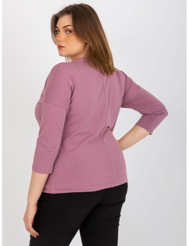 Bluzka plus size z nadrukiem i dżetami