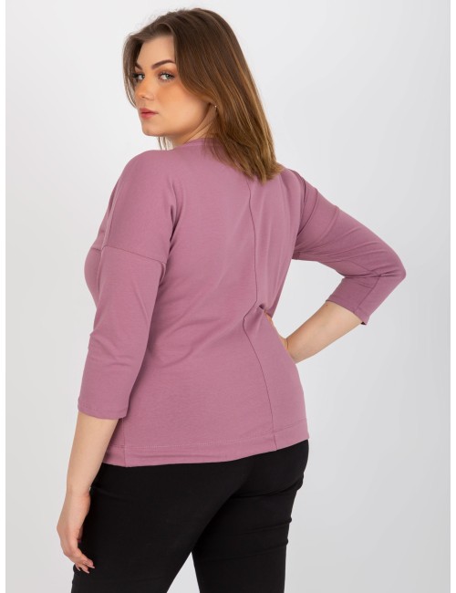 Bluzka plus size z nadrukiem i dżetami