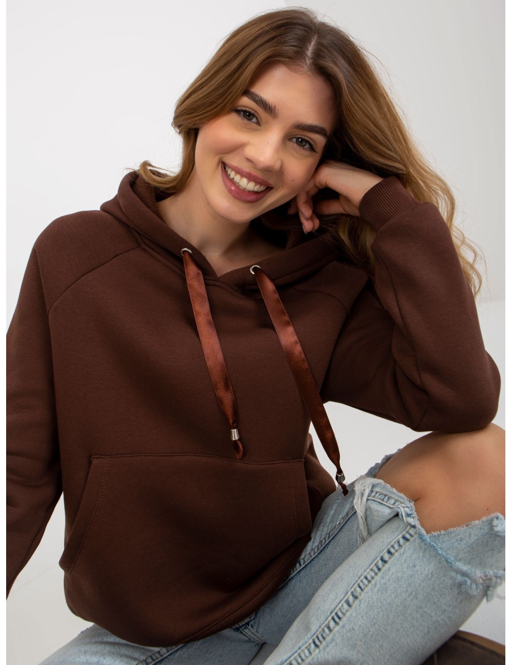 Dresowa bluza kangurka z kapturem OCH BELLA