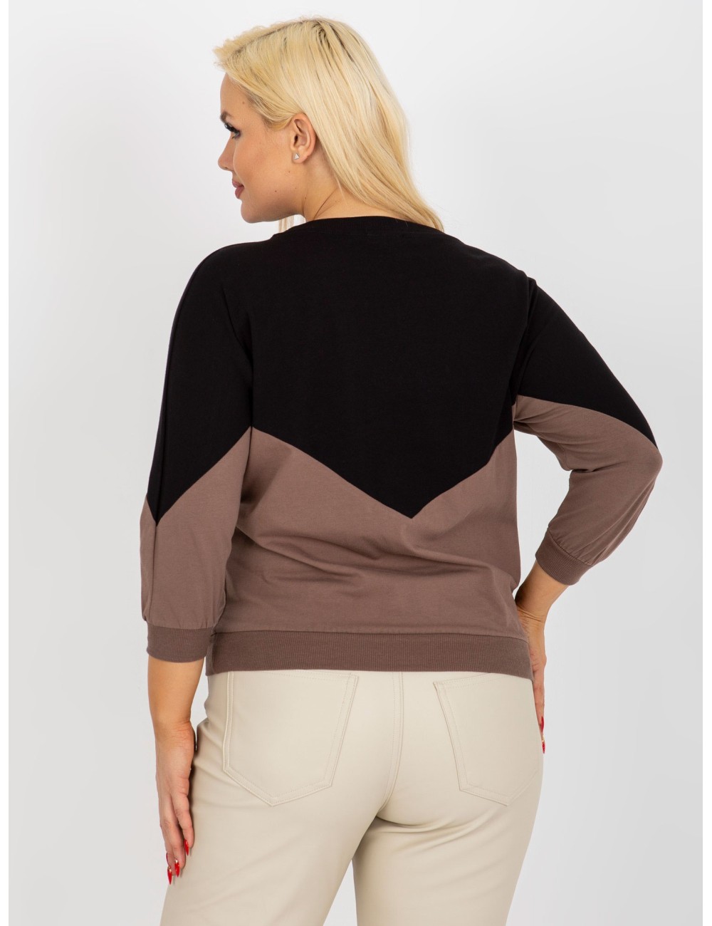 Bluzka plus size basic z bawełny